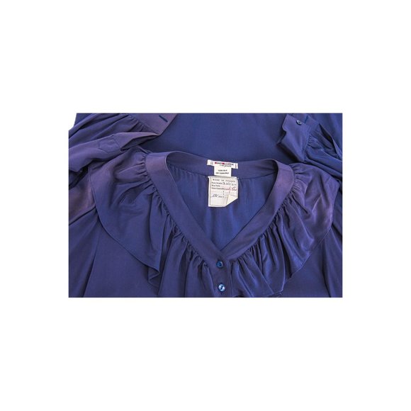Yves Saint Laurent Rive Gauche Blouses N/A Blue - Picture 3 of 3